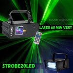 Jeux de lumiere puissant laser lzr60g + stroboscope 20 leds + telec pa dj sono mix bar club disco danse ...