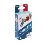 Jeu dosselets en metal 5 pieces - gris rouge - jeu societe traditionnel - rapidite adresse - set format ...