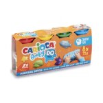 Jeu de pte  modeler carioca baby do - 8 pots de 75g avec empreintes pour moulages - 8 couleurs