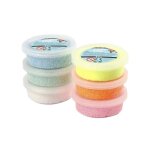 Jeu de pte  modeler perle foam clay - foam clay - lot de 6 - paillet - multicolore