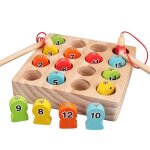 Jeu de p�che montessori jouet de peche a la ligne enfant jeu de magnetique p�che en bois educatif jouet ...