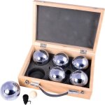 Jeu de p�tanque - 6 boules m�tal - cochonnet en bois - etui compartiment� - diam�tre 740 mm