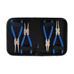 Jeu de pinces � circlips - bgs technic - 175 mm - 4 pi�ces - poign�es isol�es - acier chrom�