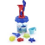 Jeu de plage - ecoiffier - 513 - seau transparent dcor dauphin avec accessoires et moules  sable