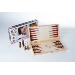 Jeu de plateau - engelhart - backgammon & echec - coffre en bois de bouleau