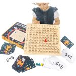 Jeu de plateau de multiplication en bois - montessori - jouet �ducatif pour enfant - puzzle math�matique ...