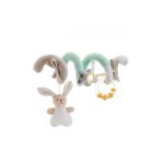 Jeu pour poussette - chicco - my sweet doudou - tissu doux - figurine lapin - nuage miroir - hochet  ...