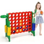 Costway jeux puissance 4 g�ant multifonction 3 en 1 avec cerceau de basket - ball jeu d?anneaux au c�t� ...