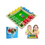 Jeu de ds - shut the box - 8 ds - 2 - 4 joueurs - bois naturel - jeu ducatif