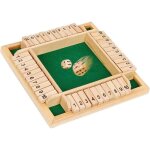 Jeu de soci�t� - classic - shut the box - 4 joueurs - 2 d�s en bois - jeu de r�flexion et strat�gie