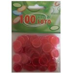 Sachet de 100 pions magnetiques de loto rouge Sachet de 100 pions magnetiques de loto rouge