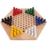 Jeu de socit - zgeer - dames chinoises en bois - couleurs vives - 2 joueurs ou plus - ducatif