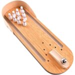 Jeu de table en bois - mini quille de bowling - portable - fonctionnel - dcoratif