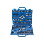 Jeu de tarauds - bgs technic - 45 pi�ces - acier au tungst�ne - 20 tarauds - 20 fili�res