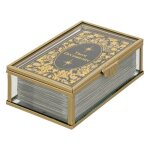 Jeu de tarot little cottage l. 13cm verre et ppr - atmosphera cr�ateur dint�rieur