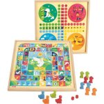 Jeujura jeux de loie et petits chevaux - plateau en bois Jeujura jeux de loie et petits chevaux - plateau en bois