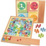 Jeujura jeux de loie et petits chevaux - plateau avec plumier en bois Jeujura jeux de loie et petits chevaux - plateau avec plumier en bois