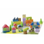 Jeujura - mini village kit - 40 pi�ces - bois - vert - mixte