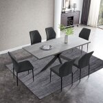 Jiexi ensembles de salle � manger pour 4 � 6 personnes table � rallonges avec chaises table moderne en ...