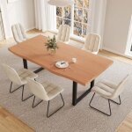 Jiexi ensemble de table de cuisine moderne pour 4 � 6 personnes table en bois mdf renforc� pour salle ...