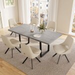 Jiexi table � manger extensible hauteur 76 cm largeur 90 cm extensible de 130 � 170 cm