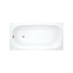 Jika (groupe roca) - riga baignoire gain de place 150 l 140 x 70 cm en acier maill sans pieds blanc ...