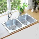 Jill4290 mode vier double de cuisine avec crpine et pige acier inoxydable