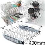 Jingstore tiroir tlescopique cuisine panier rangement coulissant placard panier treillis mtallique ...