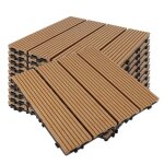 Jnishon dalle de terrasse 11 pi�ces 30x30cm pour recouvrir sol de 1m� rev�tement ext�rieur jardin