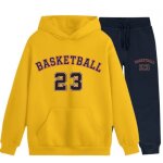 Jogging enfant - npz - ensemble sport 3 - 14 ans - jaune - basketball - sweat � capuche
