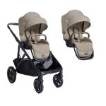 Joie - poussette jumeaux versiti + assise suppl�mentaire signature sandstone