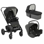 Joie - poussette trio chrome + i - snug 2 shale + nacelle shale