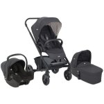 Joie - poussette trio chrome + nacelle chrome + coque i - snug 2 + adaptateurs + habillage pluie ember ...
