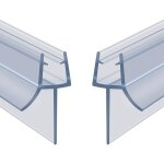 Joint de douche pour paroi en verre 60cm barri�re joint porte douche pour vitre 4 - 6mm lot de 2 vitre ...