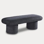 Jona - banquette design effet peau de mouton anthracite