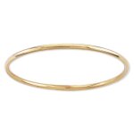 Bracelet jonc - brillaxis - or jaune 18 carats - diamtre 63 mm - fil rond 2 mm - femme