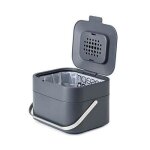 Bac � compost - joseph joseph 30016 - plastique anthracite - 4 l - design innovant avec ventilation