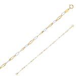 Jouailla - bracelet maille fantaisie en or jaune et blanc 375 - 1000e