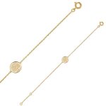 Jouailla - bracelet plaqu� or avec rond orn� dun arbre de vie grav� (328007)