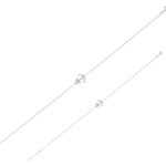 Jouailla - chaine de cheville argent rhodi� 925 - 1000e