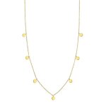 Jouailla - collier en or 375 - 1000 chane forat avec 7 disques de 4 mm de diamtre espacs (397147) ...