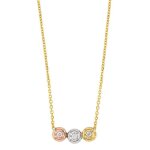 Jouailla - collier or 750 - 1000 avec 3 diamants en sertis clos sur or blanc rose et jaune 0. 05ct (307017tri) ... Jouailla - collier or 750 - 1000 avec 3 diamants en sertis clos sur or blanc rose et jaune 0. 05ct (307017tri) ...