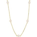 Jouailla - collier en or 750 - 1000 avec 5 perles deau douce diam�tre 4. 5 � 5mm (307015)