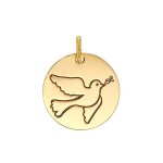 Jouailla - m�daille colombe en or 375 - 1000 (395028)