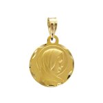 Jouailla - m�daille ronde vierge en or 375 - 1000e