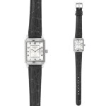 Jouailla - montre acier et bracelet cuir noir pour femme