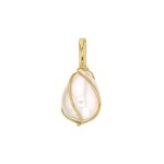 Jouailla - pendentif en or 375 - 1000 avec perle de culture deau douce rose grise forme poire 8 mm (396019r) ...
