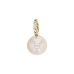 Jouailla - pendentif en or 750 - 1000 avec perle deau douce b�li�re avec oxydes (306048)