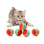 Jouet - premium qualit� - 5 balles en mousse color�es - r�sistantes - pour chats int�rieurs