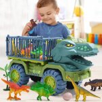 Jouet - ayuqi - dinosaure camion transporteur - 3 mini dinosaures - cadeau gar�ons